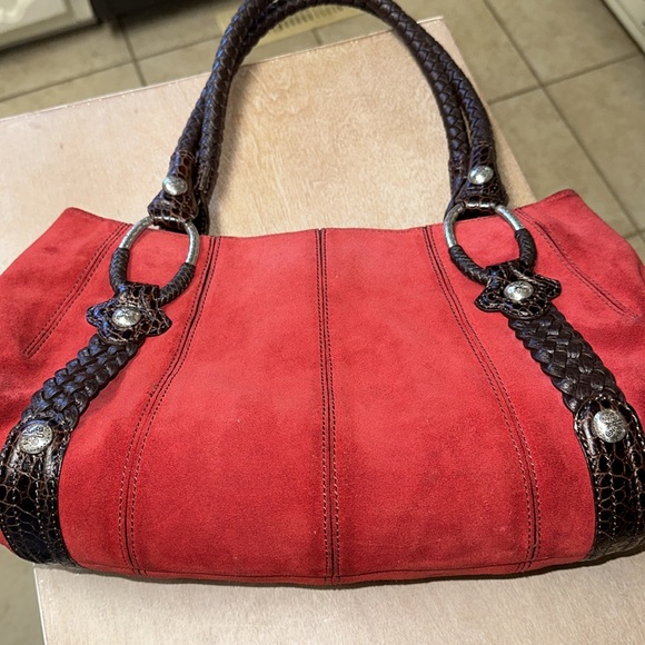 Brighton Beautiful Suede & Leather Handbag in Perfect Condition - Picture 4 of 13